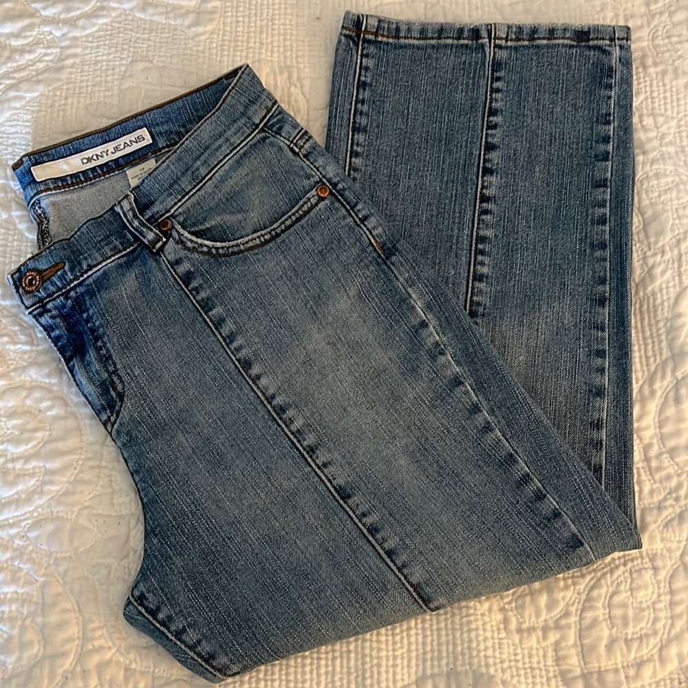 DKNY cropped denim jeans size 12